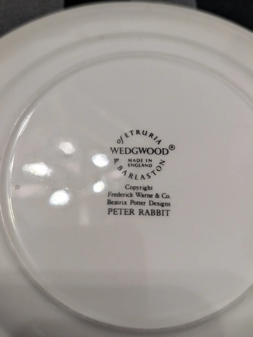 Vtg Wedgwood Peter Rabbit Plate & Bowl Set Beatrix Potter Nurseryware England